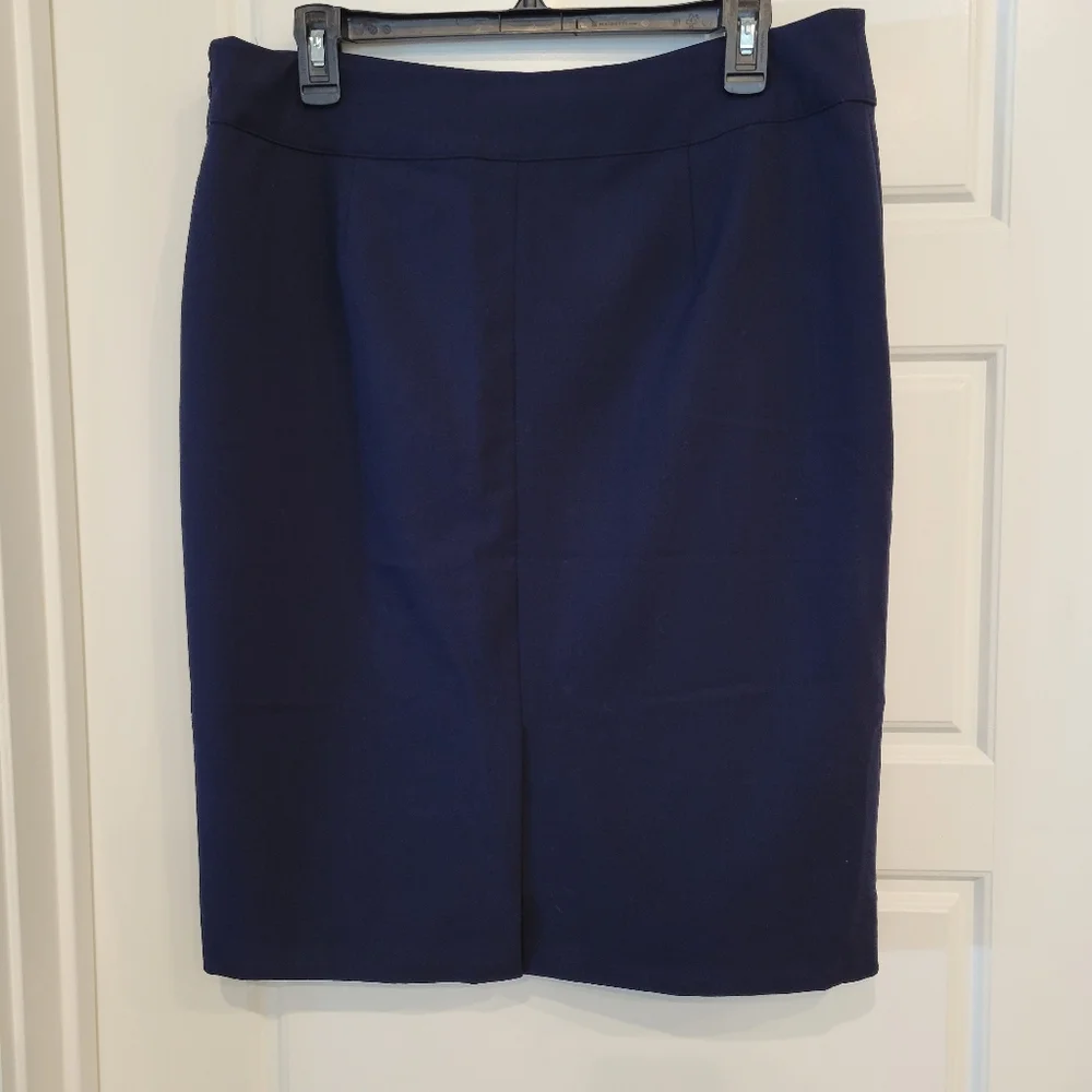 CHAUS VINTAGE BLUE PENCIL SKIRT SIZE 10
